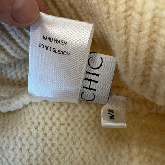 Chicwish Sweater Cream Thick Knit Floral Embroidery Women's S/M Oversized - Picture 5 of 12